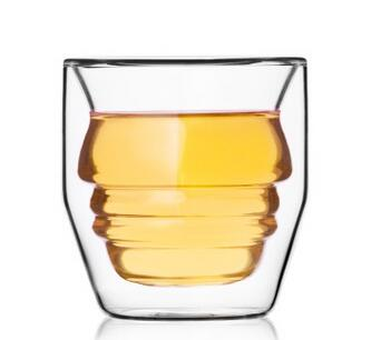 双层玻璃杯 杯子批发 透明精致小型杯子